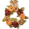 Harvest Wreath-National Tree Company Artificial Autumn Wreath, Decorated With Hydrangeas, Elm Leaves, Burlap Ribbon, Autumn Collection, 24 In