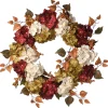 Harvest Wreath-National Tree Company Artificial Autumn Wreath, Decorated With Pinecones, Berry Clusters, Hydrangeas, Leafy Branches, Autumn Collection, 24 In
