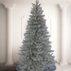 10Ft And Taller-National Tree Company Artificial Crystal Pine Hinged Christmas Tree, Pre-Lit With Dual Colored Led Lights, Plug In, 10 Ft