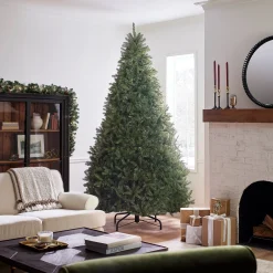 Full-National Tree Company Artificial Full Christmas Tree, Green, Dunhill Fir, Includes Stand, 9 Feet
