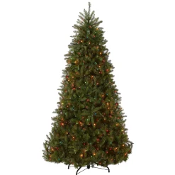 7Ft - 9Ft-National Tree Company Artificial Full Christmas Tree, Green, Dunhill Fir, Includes Stand, 7.5 Feet