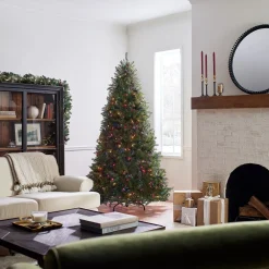 7Ft - 9Ft-National Tree Company Artificial Full Christmas Tree, Green, Dunhill Fir, Includes Stand, 7.5 Feet