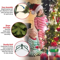 Full-National Tree Company Artificial Full Christmas Tree, Green, Dunhill Fir, Includes Stand, 14 Feet
