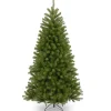Full-National Tree Company Artificial Full Christmas Tree, Black, North Valley Spruce, Includes Stand, 6.5 Feet