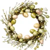 Easter Wreath-National Tree Company Artificial Hanging Wreath, Decorated With Eggs, Branches, Easter Collection, 20 Inches