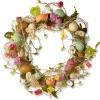 Easter Wreath-National Tree Company Artificial Hanging Wreath, Decorated With Eggs, Flower Blooms, Branches, Easter Collection, 18 Inches
