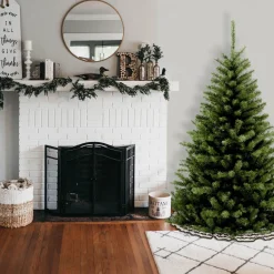 Full-National Tree Company Artificial Medium Christmas Tree, Green, Kincaid Spruce, Includes Stand, 6 Feet