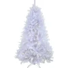 7Ft - 9Ft-National Tree Company Artificial Millville White Hinged Christmas Tree, Pre-Lit With Powerconnect Warm White Led Lights, Plug In, 7.5 Ft