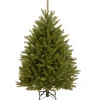 Unlit-National Tree Company Artificial Mini Christmas Tree, Green, Dunhill Fir, Includes Stand, 4.5 Feet