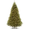 7Ft - 9Ft-National Tree Company Artificial Pre-Lit Medium Christmas Tree, Green, Kingswood Fir, Dual Color Led Lights, Includes Stand, 7.5 Feet