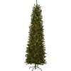 5Ft - 6Ft-National Tree Company Artificial Pre-Lit Slim Christmas Tree, Green, Kingswood Fir, White Lights, Includes Stand, 6 Feet