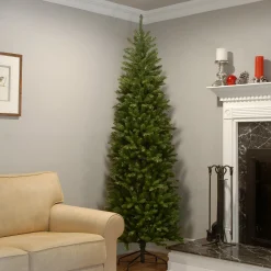National Tree Company Slim^Artificial Slim Christmas Tree, Green, Kingswood Fir, Includes Stand, 7.5 Feet