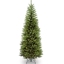 5Ft - 6Ft-National Tree Company Artificial Slim Christmas Tree, Green, Kingswood Fir, Includes Stand, 6.5 Feet