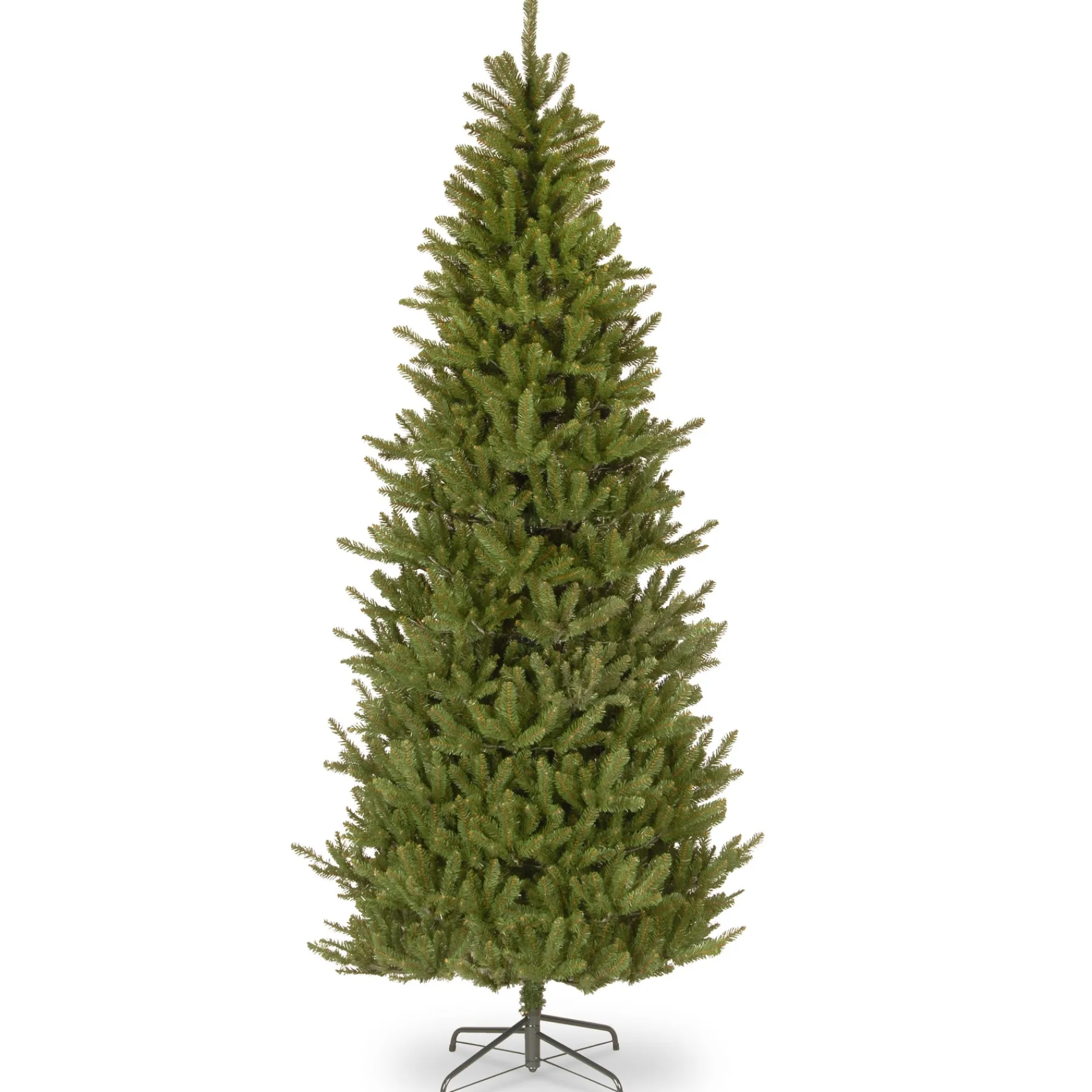 National Tree Company Slim^Artificial Slim Christmas Tree, Green, Natural Fraser Fir, Includes Stand, 9 Feet