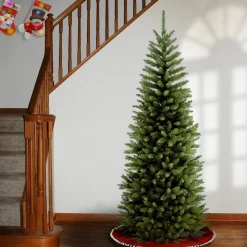 5Ft - 6Ft-National Tree Company Artificial Slim Christmas Tree, Green, Kingswood Fir, Includes Stand, 6 Feet