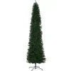 Slim-National Tree Company Artificial Slim Christmas Tree, Green, Kingswood Fir, Includes Stand, 12 Feet