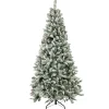 5Ft - 6Ft-National Tree Company Artificial Snowy Mixed Pine Christmas Tree, Pre-Lit With Multi Incandescent Lights, Plug In, 6.5 Ft