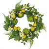 Flower Wreaths-National Tree Company Artificial Spring Wreath, Woven Branch Base, Decorated With Lemons, Artichokes, Daisy Blooms, Leafy Greens, Spring Collection, 22 Inches