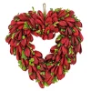 Valentine'S Day Wreath-National Tree Company Artificial Valentine'S Floral Heart Wreath, Decorated With Red Leaves, Valentine'S Day Collection, 12 Inches