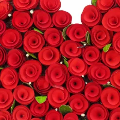 Valentine'S Day Wreath-National Tree Company Artificial Valentine'S Heart, Decorated With Red Roses, Valentine'S Day Collection, 17 Inches