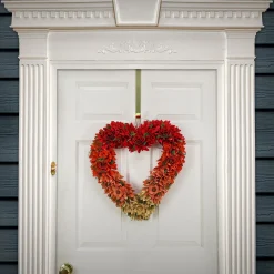 Valentine'S Day Wreath-National Tree Company Artificial Valentine'S Ombre Floral Heart Wreath, Decorated With Red, Pink And White Roses, Valentine'S Day Collection, 22 Inches