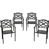 Patio Sets-National Tree Company Darby Collection 4-Piece Cast Aluminum All-Weather Chair Set