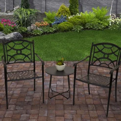 Patio Sets-National Tree Company Darby Collection 4-Piece Cast Aluminum All-Weather Chair Set