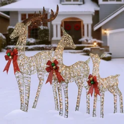 Christmas Outdoor Accessories-National Tree Company Deer Family Assortment