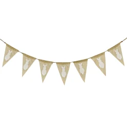 Easter Wall Decor-National Tree Company Easter Bunny Hanging Banner Decoration, White, Easter Collection, 70 Inches