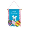 Easter Wall Decor-National Tree Company Easter Greetings Hanging Banner Decoration, Blue, Easter Collection, 18 Inches