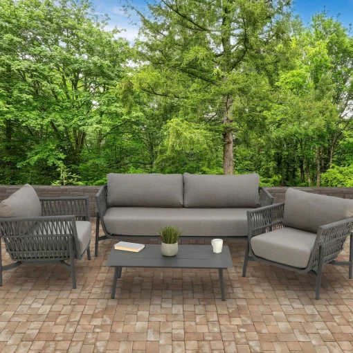 Patio Sets-National Tree Company Elizabeth Collection 4-Piece All-Weather Conversation Set