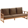 Outdoor Sofa-National Tree Company Eucalyptus Grandis Wood Sofa, Chocolate