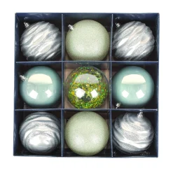 Christmas Ornament-National Tree Company First Traditions - 13" Mint Xmas Ball Decor Set