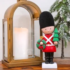 Christmas Accessories-National Tree Company First Traditions 11" Christmas Soldier With Wreath And Tree