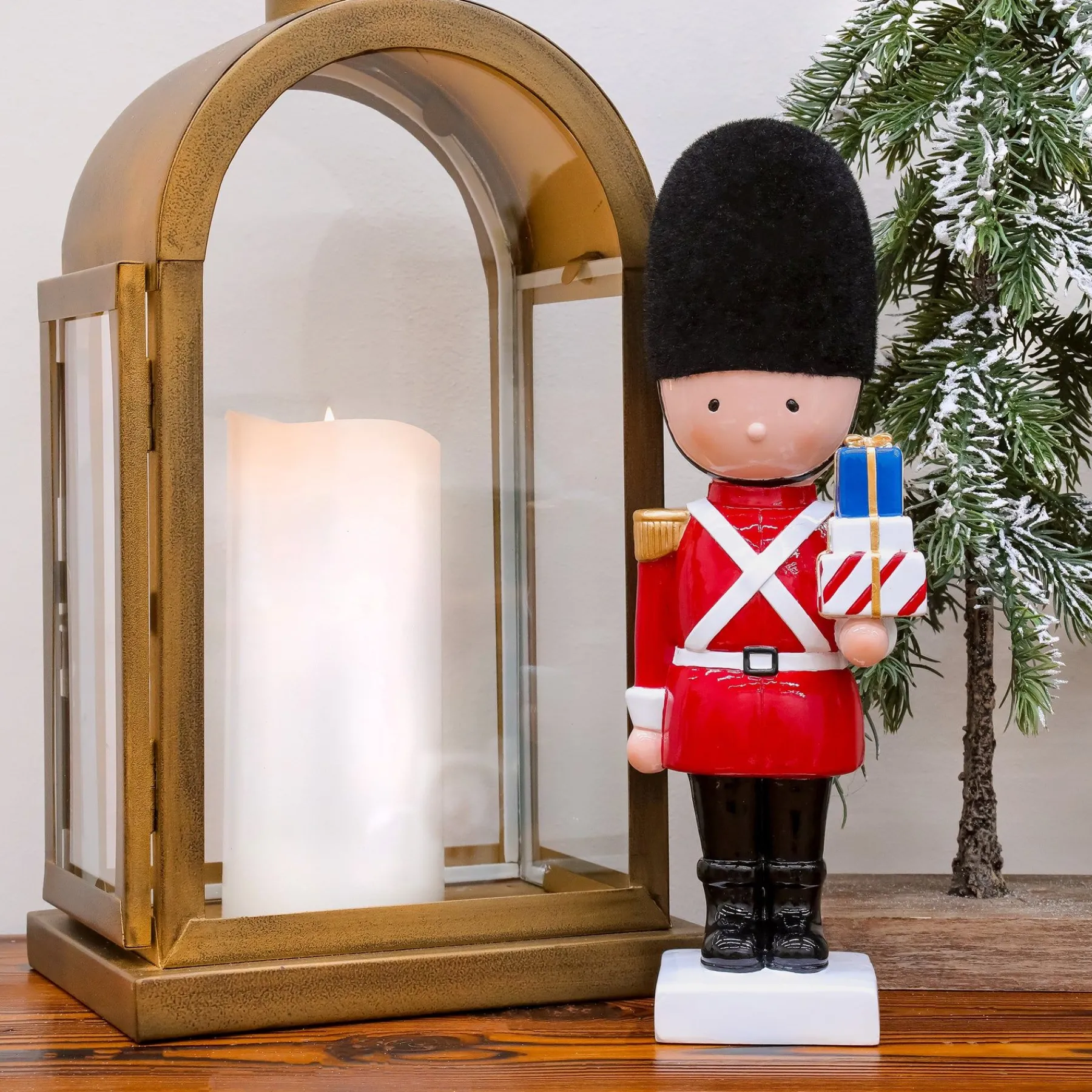 Christmas Accessories-National Tree Company First Traditions 11" Christmas Soldier With Gifts