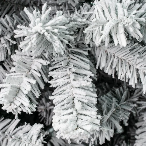 Under 5Ft-National Tree Company First Traditions 4.5 Ft. Acacia Flocked Tree