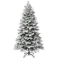 National Tree Company Full^First Traditions Acacius Snowy Christmas Tree With Hinged Branches, 7.5 Ft
