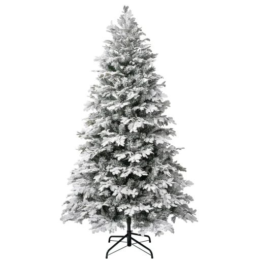 National Tree Company Full^First Traditions Acacius Snowy Christmas Tree With Hinged Branches, 7.5 Ft