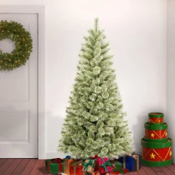 Full-National Tree Company First Traditions Arcadia Pine Cashmere Christmas Tree With Hinged Branches, 6 Ft