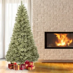 7Ft - 9Ft-National Tree Company First Traditions Arcadia Pine Cashmere Christmas Tree With Hinged Branches, 7.5 Ft