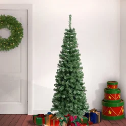 5Ft - 6Ft-National Tree Company First Traditions Artificial Linden Spruce Wrapped Christmas Tree, Fire Resistant And Hypoallergenic, 6 Ft