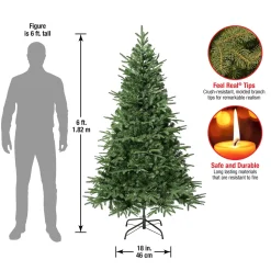 Full-National Tree Company First Traditions Duxbury Christmas Tree With Hinged Branches, 6 Ft