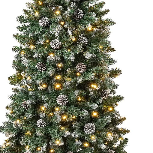 Warm White Led-National Tree Company First Traditions Oakley Hills Snowy Christmas Tree With Hinged Branches, 7.5 Ft