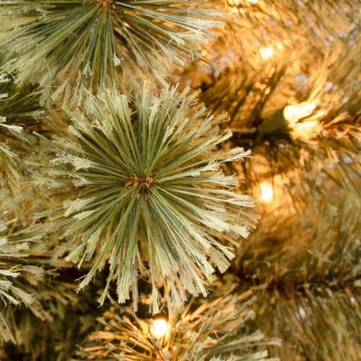 Clear-National Tree Company First Traditions Pre-Lit Arcadia Pine Cashmere Christmas Tree, Clear Incandescent Lights, Plug In, 4.5 Ft