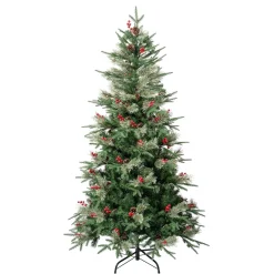 5Ft - 6Ft-National Tree Company First Traditions Virginia Blue Pine Christmas Tree With Hinged Branches, 6 Ft