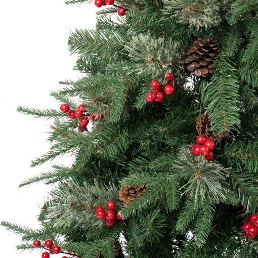 5Ft - 6Ft-National Tree Company First Traditions Virginia Blue Pine Christmas Tree With Hinged Branches, 6 Ft