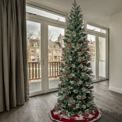 Slim-National Tree Company First Traditions Virginia Blue Pine Slim Christmas Tree With Hinged Branches, 7.5Ft