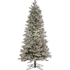 10Ft And Taller-National Tree Company 10Ft Pre-Lit Artificial Feel Real® Christmas Snowy Slim Hinged Tree With Powerconnect , 5600 Warm White Led Cosmic Light®- Ul