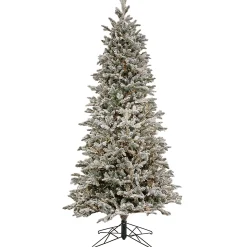 10Ft And Taller-National Tree Company 10Ft Pre-Lit Artificial Feel Real® Christmas Snowy Slim Hinged Tree With Powerconnect , 5600 Warm White Led Cosmic Light®- Ul