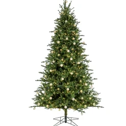 Warm White Led-National Tree Company 9Ft Pre-Lit Artificial Feel Real Christmas Aspen Pine Hinged Tree, 4660 Warm White Led Cosmic Lights -Ul